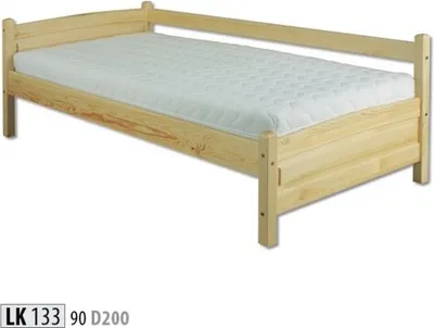 Obrázek produktu pro Massivholzbett Kiefer Holz Bettgestell 90x200 Vollholz Gästebett Handarbeit