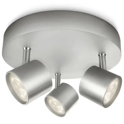 Produktbild von Philips Dimmbare LED Star Decken-/Wandspot, 3x, Nicht austauschbare(s) Leuchtmittel, 4,5 Glühbirne(n), LED, 2700 K, 15000 lm, Aluminium