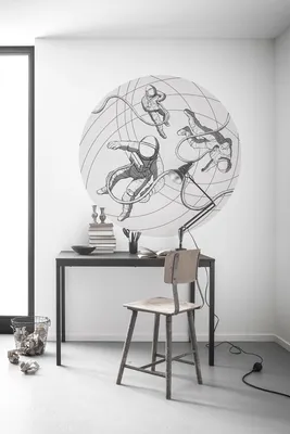 Produktbild von Komar Vlies Fototapete rund und selbstklebend - Weltraum - Größe: 125 x 125 cm (Breite x Höhe)