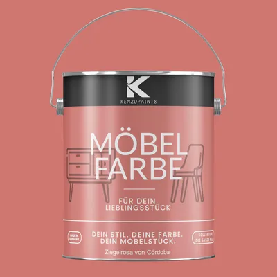 Produktbild von Kenzopaints 2,5Liter Möbelfarbe Möbellack - Ziegelrosa von Córdoba