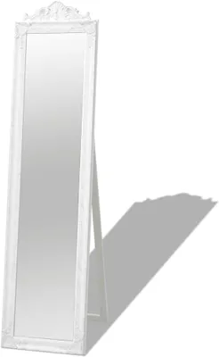 Imagen del producto de Espejo de pie en estilo barroco, 160x40 cm, color blanco