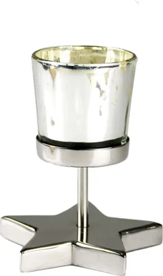 Produktbild von Stern Windlicht Adventlicht Teelicht Tischlicht Kerzenständer Weihnachten 12 cm