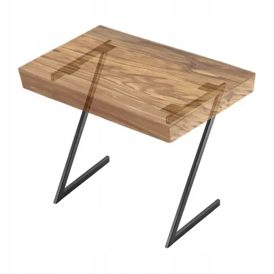 Zdjęcie produktu dla KADAX 2x Nogi Do Stołu metalowe Biurko Loft ”Z” Czarne Industrial 53x79 cm