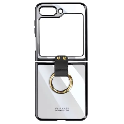 Obrázek produktu pro Avizar, dvoudílné pouzdro pro Samsung Galaxy Z Flip5 s upevňovacím kroužkem / černé, černé průhledné