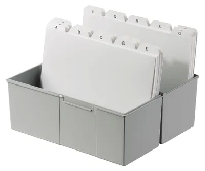 Produktbild von HAN Karteikasten 975-11 DIN A5 quer max. 450Karten PS lichtgrau