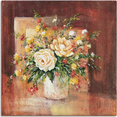 Produktbild von ARTland Leinwandbild Spanische Blumen II Größe: 30x30 cm