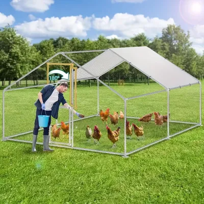 Obrázok produktu pre Kippenhok – Priestor s rozmermi 4 x 3 x 2 metre, určený pre slepice a hlodavce, vyrobený z pozinkovanej ocele