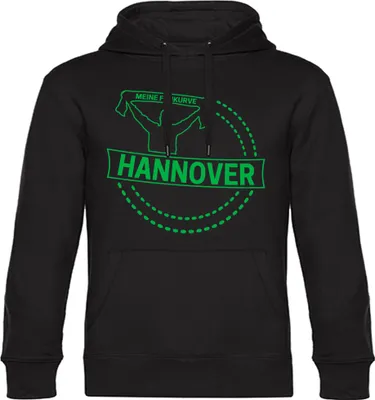 Produktbild von multifanshop Kapuzen Sweatshirt - Hannover - Meine Fankurve, schwarz, Größe XXL