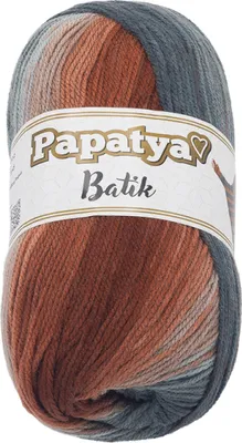 Zdjęcie produktu dla Przędza PAPATYA BATIK – 100 g / 360 m – terakota, szara