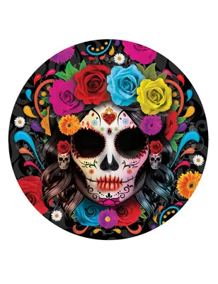 Obrázek produktu pro Den mrtvých Catrina Pappteller 6 ks -