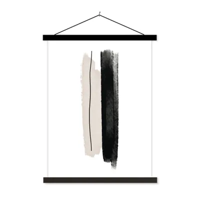 Produktbild von MuchoWow® Textilposter Linie - Gestaltung - Pastell 40x53 cm mit schwarzem Rahmen - Abbildung