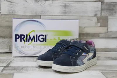 Produktbild von Primigi Mädchen Klett-Halbschuh jeansblau mit Glittereinsatz, Goretex 30