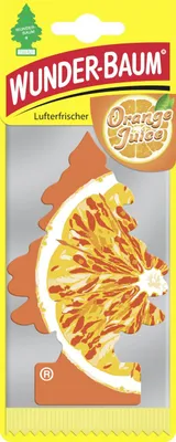 Zdjęcie produktu dla Wunder-Baum Orange Juice, Wiszący odświeżacz, Wiszące, Pomarańczowy, Cytrus, Mandarynka, Pomarańczowy, 1 szt.