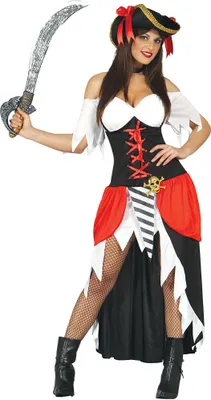 Immagine prodotto di costume lungo da pirata sexy per donne taglia M-XL, taglia:XL