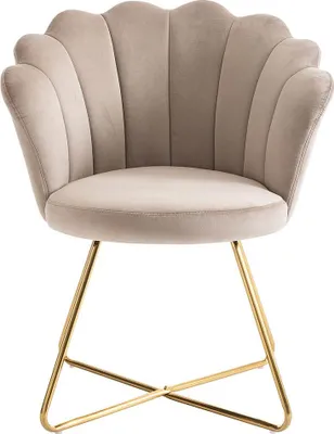 Produktbild von FIORI Stuhl - Velours und Metall - Farbe beige