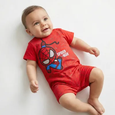 Produktbild von Marvel Spiderman Baby Kurzarm Body Strampler – Rot / 80