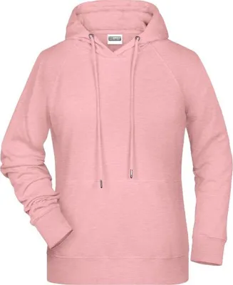 Produktbild von Ladies' Hoody Kapuzensweat mit Raglanärmeln rose-melange, Gr. S