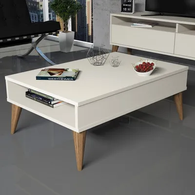 Produktbild von Skye Decor, Best - Cream, Couchtisch, Creme, 100 % MELAMINBESCHICHTETE SPANPLATTEN, 90 x 60 x 34,6 cm