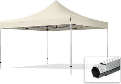 Produktbild von TOOLPORT 4x4m Aluminium Faltpavillon, ohne Seitenteile, creme
