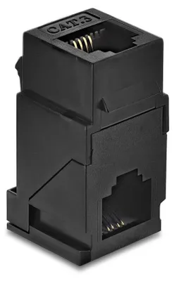 Image de Module Keystone, prise RJ14 à 90°, raccord Cat. 3, ABS noir