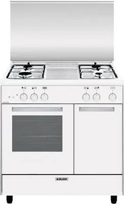 Immagine prodotto di Glem Gas AR854GX cucina Elettrico/Gas cm. 80 x 50 - bianco 4 fuochi Bianco