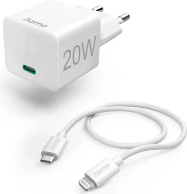 Immagine prodotto di Hama Mini-Ladeset Lightning, 20W, Weiß (00125124)