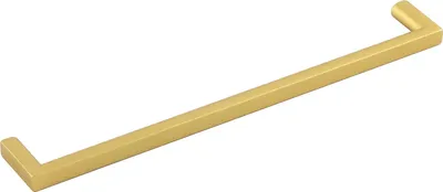 Image de Estamp Poignée Basic LA 128mm - Poignée de meuble carrée largeur 136mm - Poignée d'armoire, zamak laqué or mat