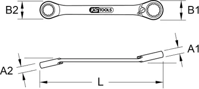 Produktbild von KS Tools 503.0812, Chrom-Vanadium-Stahl, 1 Stück(e), 260 g