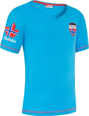 Productafbeelding van Nebulus T-shirt JORIS, herenmodel, shirt, T-shirt, V-hals, P5342 - heren, malibublau, maat S