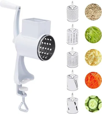 Image de Râpe à main pour divers aliments, avec 5 lames