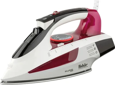 Obrázek produktu pro Fakir Skywalk, Suché i parní žehlení, Keramická žehlicí plocha, 3 m, 160 g/min, Červená, Bílá, 45 g/min