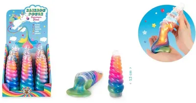 Produktbild von Trendhaus Handelsgesellschaft RP Slime Regenbogen 115g Schimmernder Einhorn-Slime für magischen Spielspaß! Dieser glitzernde Slime begeistert mit vier Sonstige