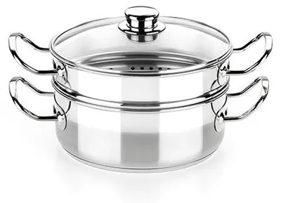 Produktbild von BRA Profesional | Dampfgarer mit 24 cm großem Glasdeckel, Edelstahl 18/10, vollständige Induktion, geeignet für alle Küchen, einschließlich Induktion