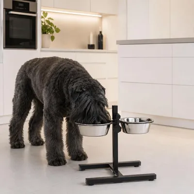 Hundenapf / Fressnapf / Futternapf Ø 19cm Höhenverstellbar Edelstahl