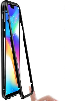 Produktbild von INF XiaoMi Redmi Note7/7Pro Handyhülle magnetisch Glas/Schwarz
