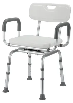 Produktbild von Duschhocker höhenverstellbar 40-48 cm mit Rückenlehne & Armlehnen