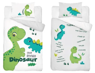 Produktbild von Detexpol Kinderbettwäsche 90x120 Baumwolle Dinosauerier