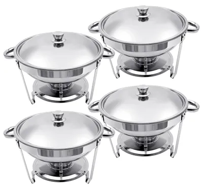 Productafbeelding van Warmhoudplaat, roestvrij staal, warmteopslag, 4 stuks, 12,7 cm (5 inch)