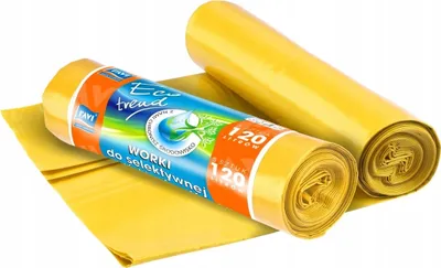 Obrázek produktu pro Žluté plastové pytle na třídění odpadu 120 litrů