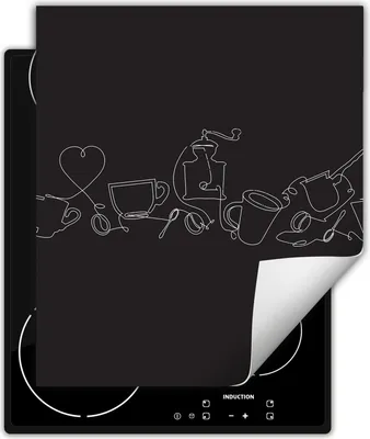 Produktbild von DarHaus Herdabdeckplatte 45x52 cm Anti Rutsch Matte Aufrollbar, dunkelgrau - Küche