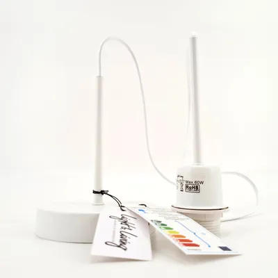 Produktbild von Light & Living Pendelaufhaengung 12*120 cm E27 max 60W weiss Textiel Kabel
