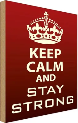 Produktbild von vianmo Holzschild 40x30 cm Keep Calm and stay strong