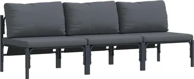 Image de Mobilier de jardin 3 Pièce Anthracite 80 x 80 x 71 cm Acier