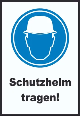 Produktbild von Schutzhelm tragen Schild A1 (594x841mm)