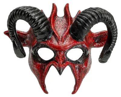 Teufelsmaske mit Hörnern – Halbmaske für Halloween & Kostümpartys