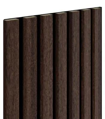 Zdjęcie produktu dla Lamele ścienne 7L Marbet Design WOODLINE 270x30 cm Dąb ciemny na czarnym filcu 1 szt.