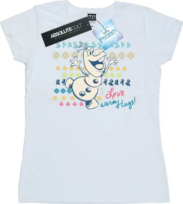 Produktbild von Disney - "Frozen I Warm Hugs" T-Shirt für Damen BI21991 (L) (Weiß)