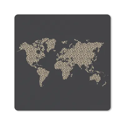 Produktbild von MuchoWow® Mauspad Mousepad Karte - Design - Pantherdruck 30x30 cm - Mousepads - Maus Mat - Pad - Mausunterlage - Gaming