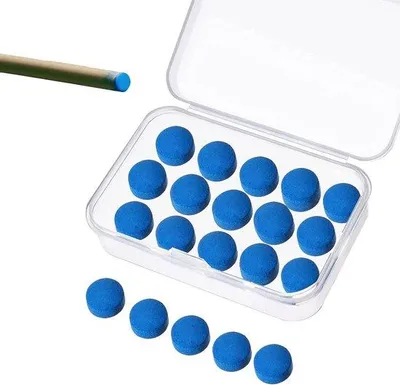 Obrázok produktu pre Tip na tágo pre biliard a snooker – 10 mm – modrá koža