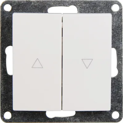 Produktbild von Jalousie-Taster McPower "Flair", Hoch und Runter, 250V/10A, UP, weiß, matt